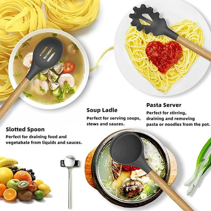 12 Pcs Cooking Utensils Set – BPA-Free Silicone Kitchen Tools