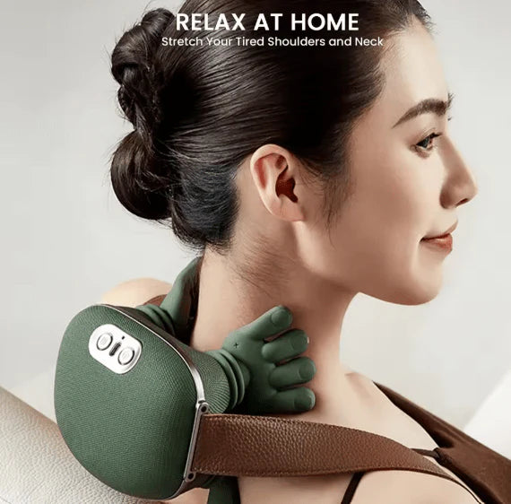Shoulder & Neck Massager – Portable Dual-Palm Kneading Massage Device
