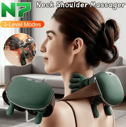 Shoulder & Neck Massager – Portable Dual-Palm Kneading Massage Device