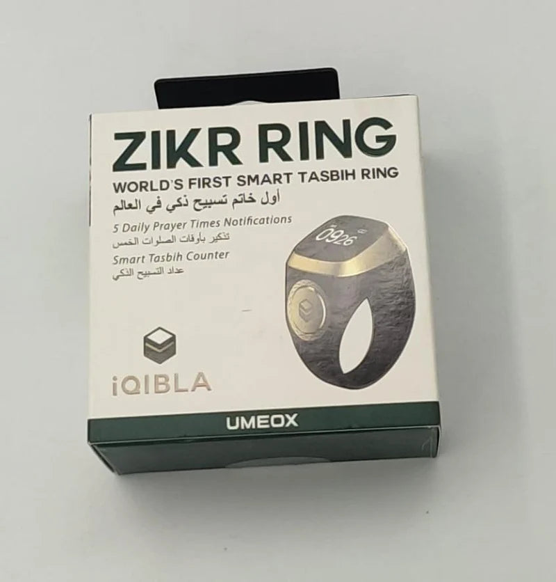 Zikr Ring – Smart Tasbeeh Counter with OLED Display & Prayer Alerts